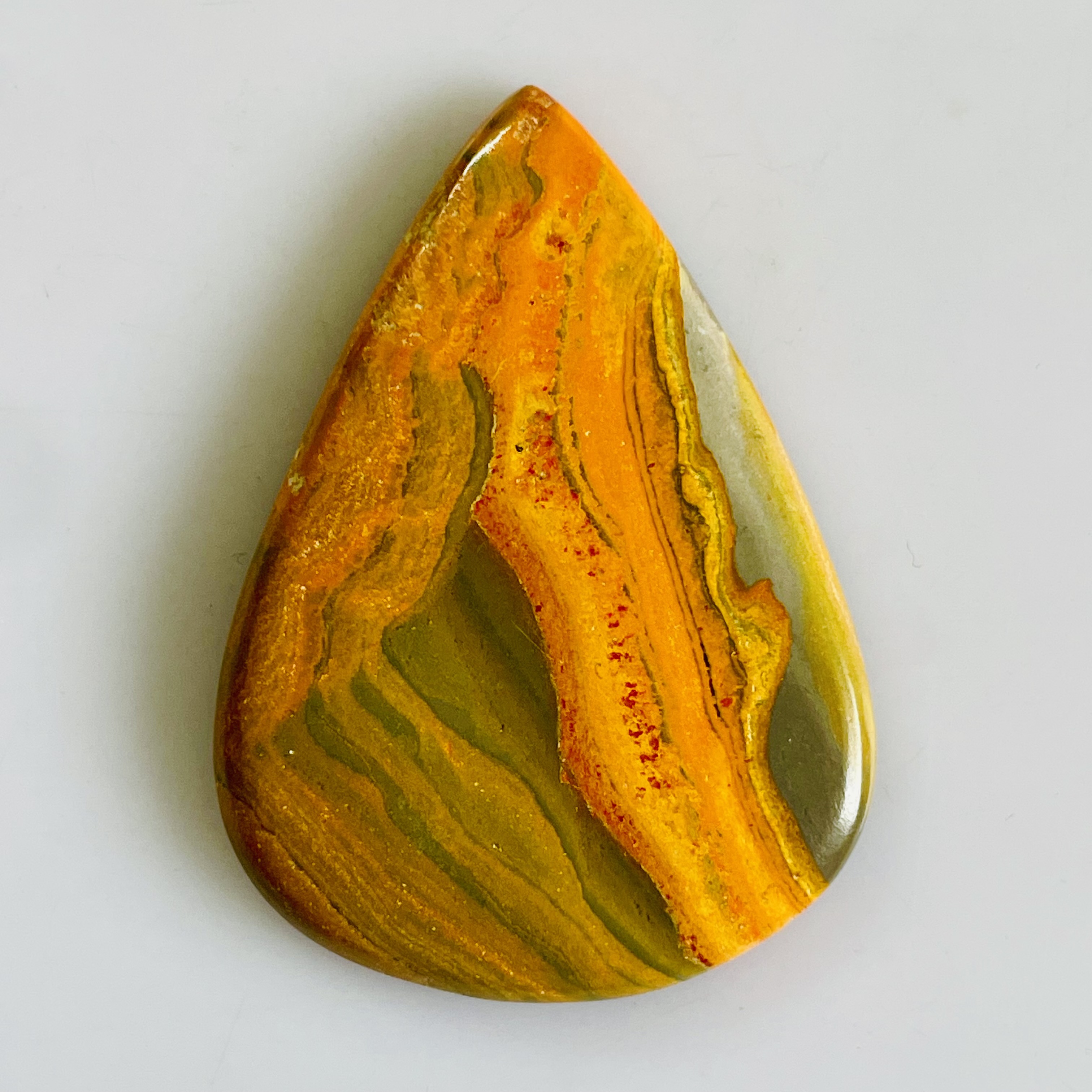 Natural Bumblebee Jasper Matching Pair Cabochons, Pear & Oval Bumble Bee Jasper for Wire Wrapping and Bezel Setting, DIY Jewelry Making